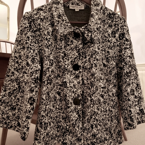 Andria Lieu Collection Black & White Unstructured Jacket. Size M. - Picture 2 of 6